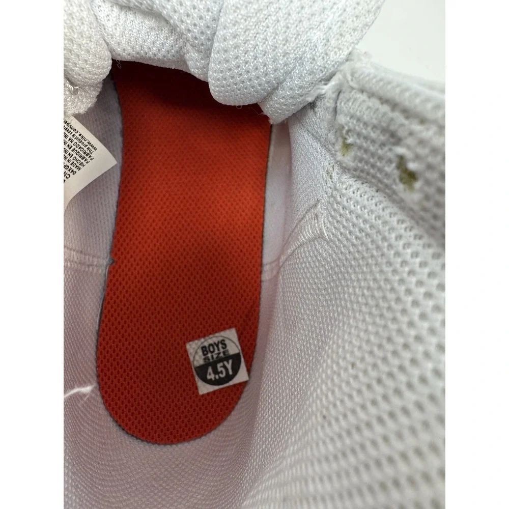 Nike Blazer Mid '77 Unisex Kids GS 4.5Y White/Orange Shoes Sneakers [DA4086-110]